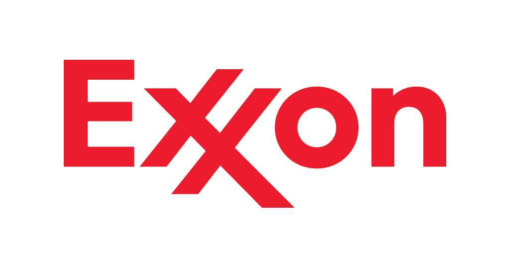 Arlington VA 39 The Exxon logo in bold red letters, featuring a distinct overlapping double "X" design, representing the global oil and gas corporation.