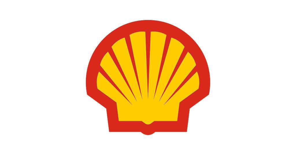 Arlington VA 38 The Shell logo featuring a bold, yellow scallop shell outlined in red, representing the multinational oil and gas company and its fuel stations.