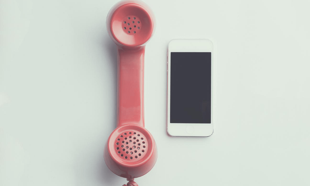 Picture of corded phone and an iPhone