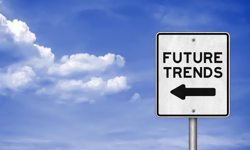 Sign that says future trends