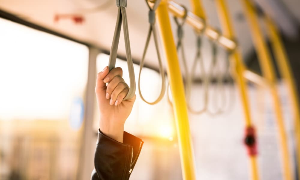 Person on a bus after moving to Silver Spring, MD