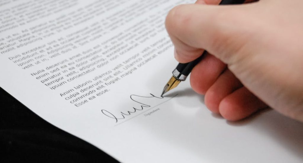Person signing hold harmless agreement