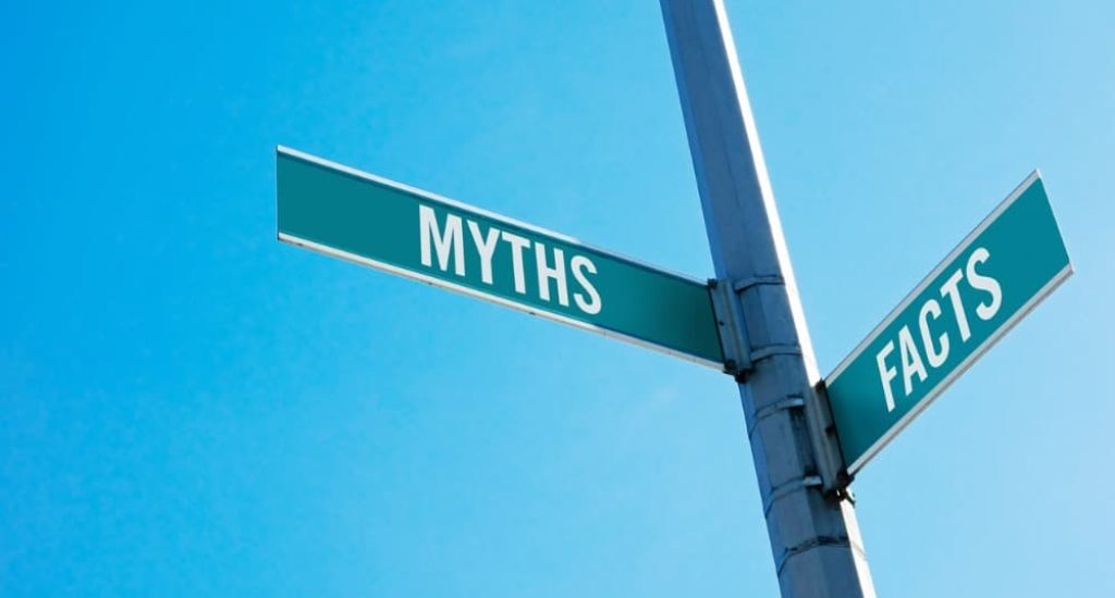 A sign with facts and myths regarding the question: Do you need a license to be a landlord?